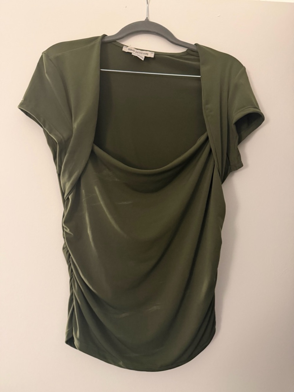 Urban Outfitters Olive Green Draped Crop Top